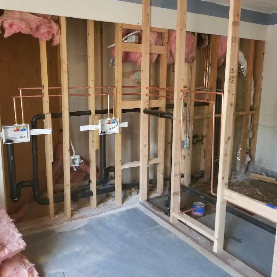 Copper pipe rough-in and plumbing installation in Sapulpa